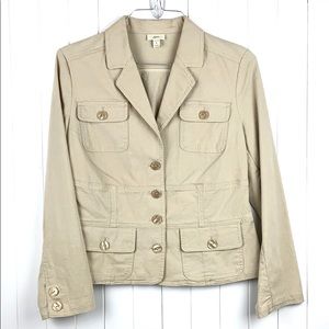 J. Jill Khaki Utility Jacket  Size: S